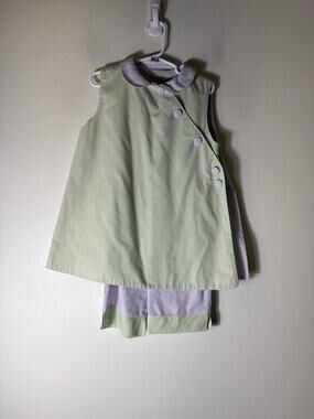 Girls Vintage Amanda Remembered Purple&Green Check top&pants set Sz 6